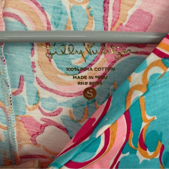 Lilly Pulitzer Linden Peel and Eat Flamingo 3/4 Sleeve Dress Size S Beach Preppy - Picture 7 of 11